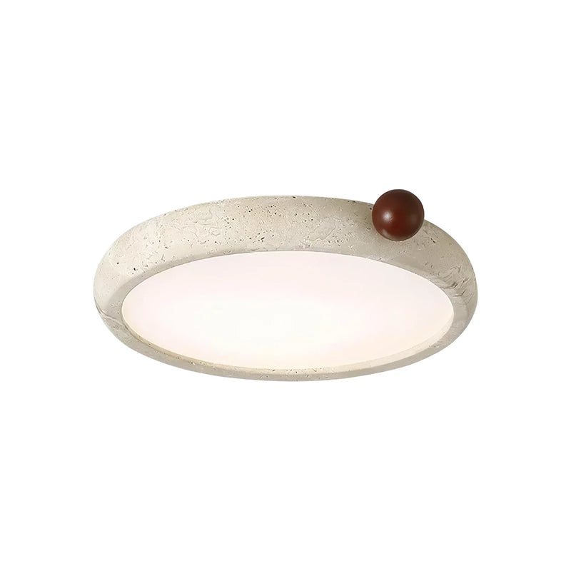 Round Travertine Metra Ceiling Light | Korewolamp