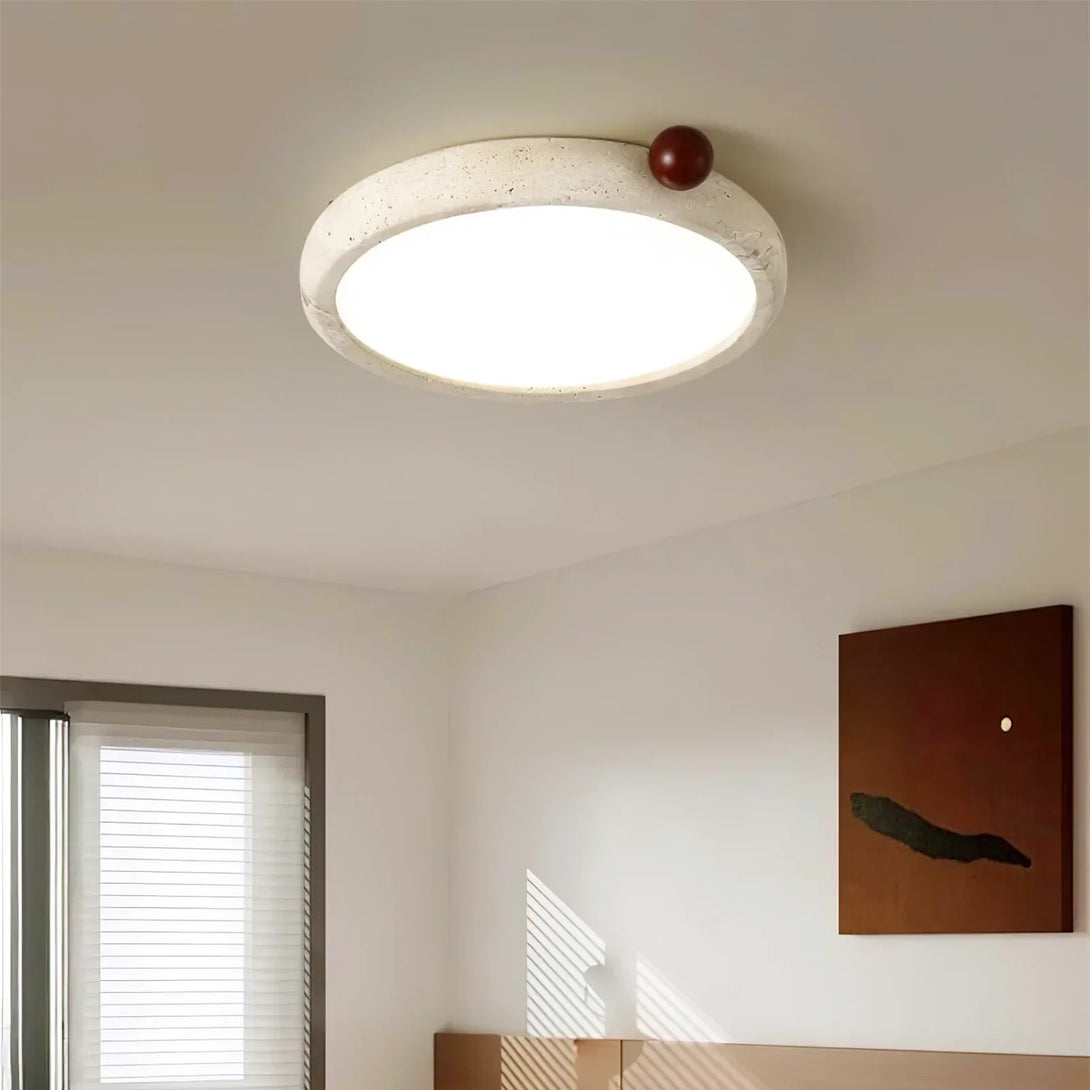 Round Travertine Metra Ceiling Light | korewo Lamp – korewolamp