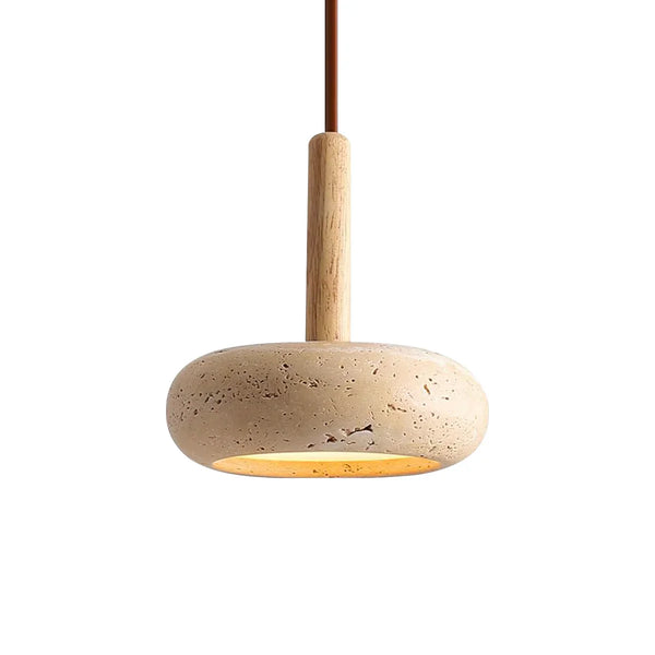 Round Travertine Pendant Light