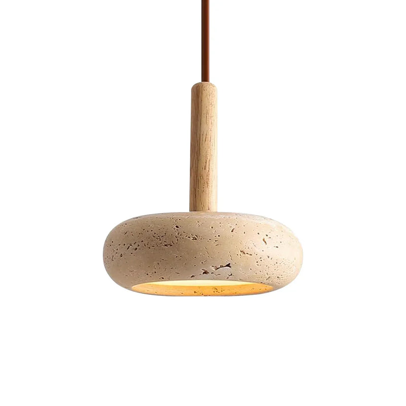 Round Travertine Pendant Light | Korewolamp