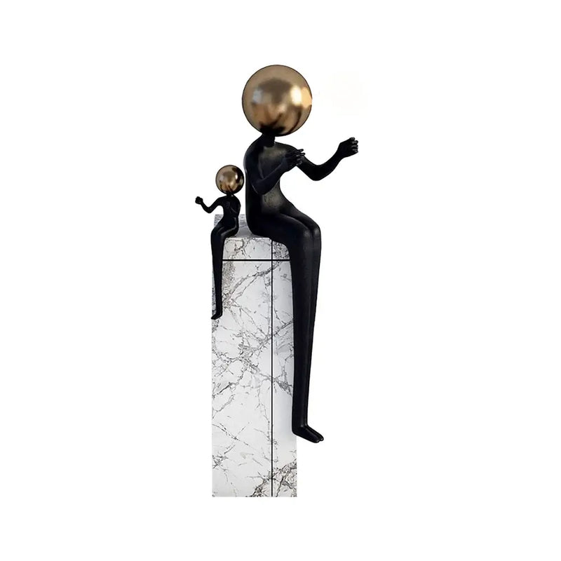 Seated Double Figure Sculpture Floor Lamp | Korewolamp