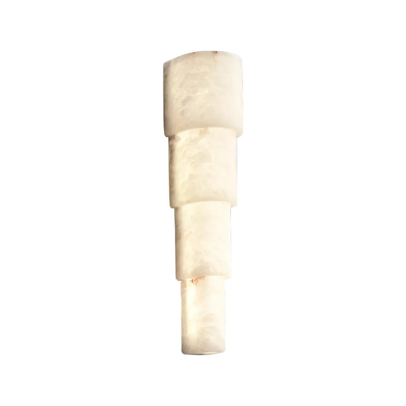Semi Cylindrical Alba Cascade Alabaster Wall Sconce | Korewolamp