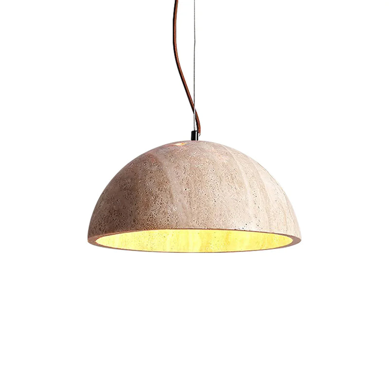 Semicircular Travertine Crescent Glow Pendant Lamp | Korewolamp