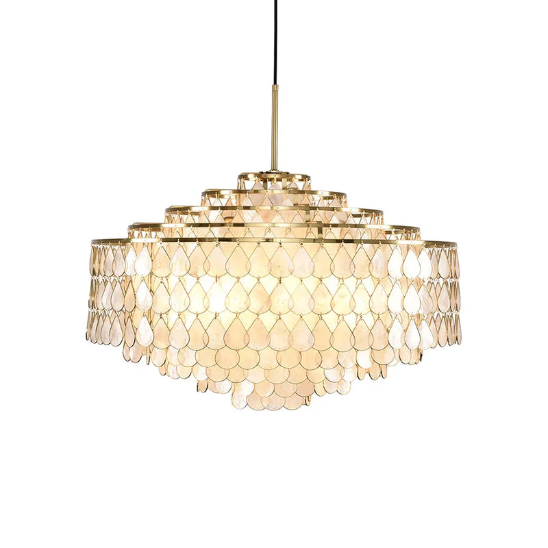 Teardrops Tiered Shell Pendant Light | Korewolamp