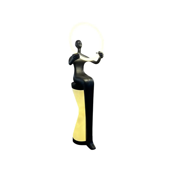 Sitting Man Statue Floor Lamp