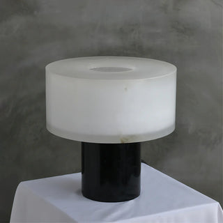 Small Solid Alabaster Table Lamp