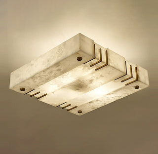 Square Alabaster Ceiling Lamps