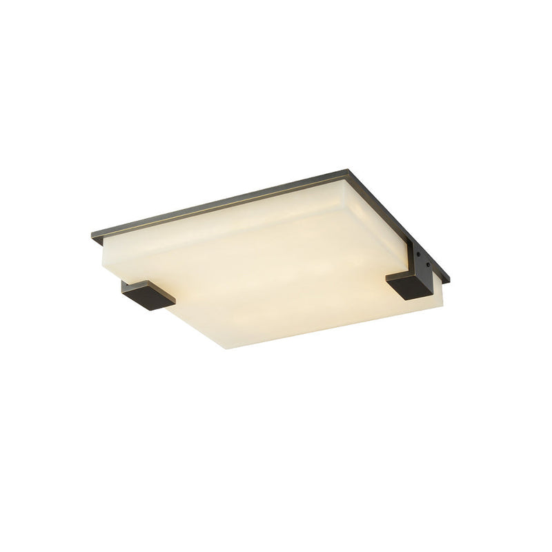 Arle Square Alabaster Black Ceiling Lamp | Korewolamp