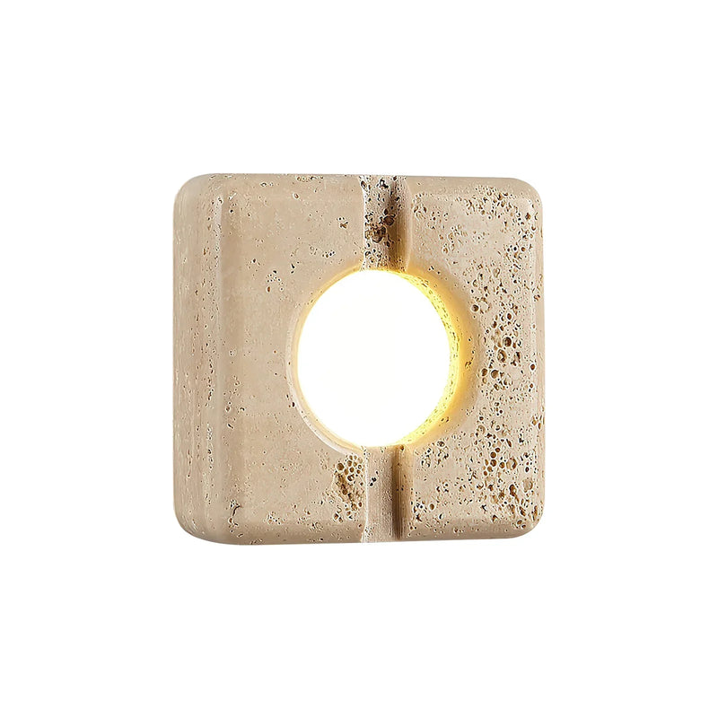 Square Camera Travertine Wall Lamp | Korewolamp