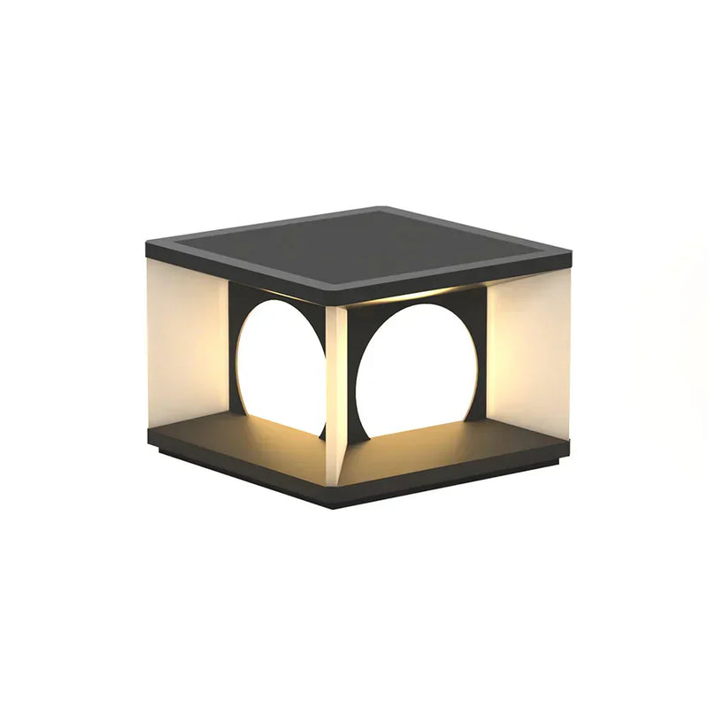 Square Courtyard Eclipse Cube Outdoor Lamp | Korewolamp