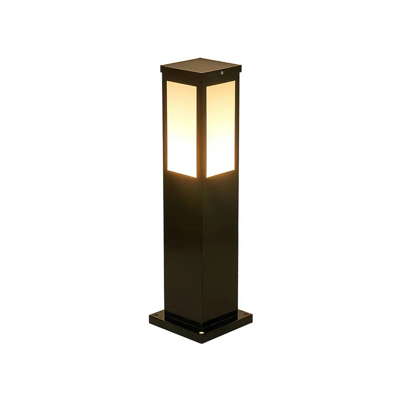 Square Modern Bollard Outdoor Light | Korewolamp