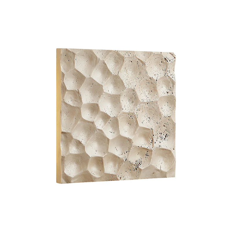 Square Modular Panel Travertine Wall Sconce | Korewolamp