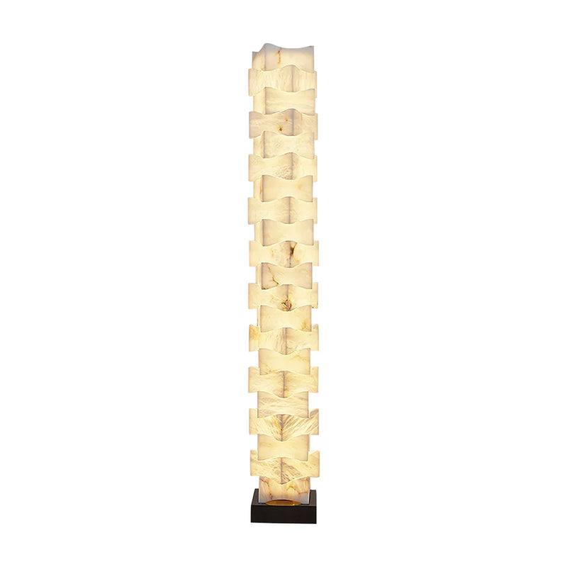 Stacked Alabaster Squares Floor Lamp | Korewolamp