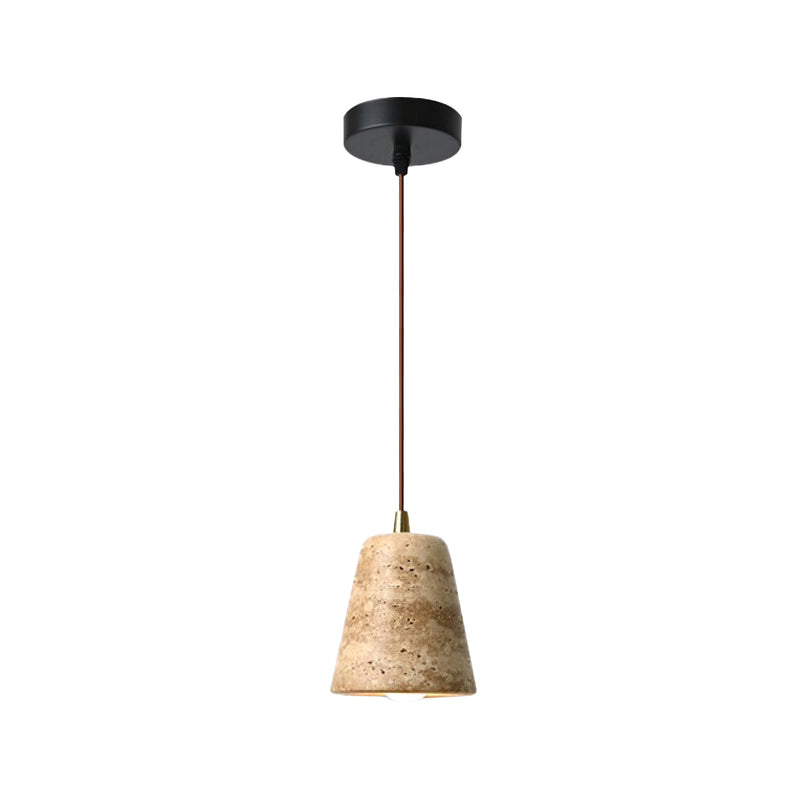 Travertine Cone Pendant Light | Korewolamp