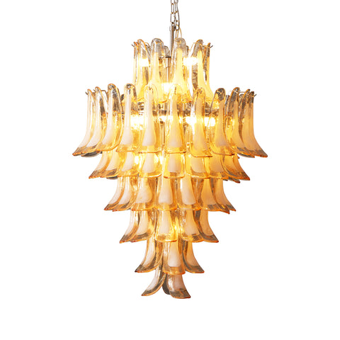 Stunning Murano Amber Petals Chandelier | Korewolamp