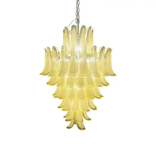 Stunning Murano Caramel Glass Petals Chandelier