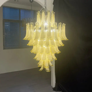 Stunning Murano Caramel Glass Petals Chandelier