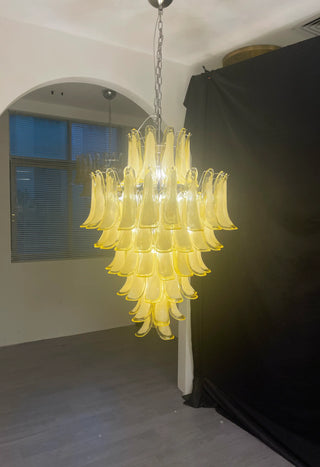 Stunning Murano Caramel Glass Petals Chandelier