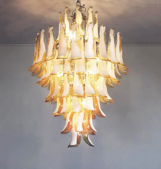 Stunning Murano Caramel Glass Petals Chandelier