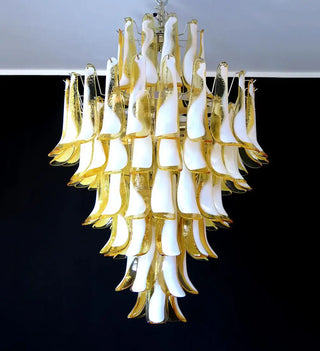 Stunning Murano Caramel Glass Petals Chandelier