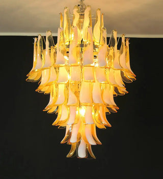 Stunning Murano Caramel Glass Petals Chandelier