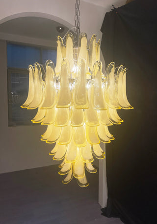 Stunning Murano Caramel Glass Petals Chandelier