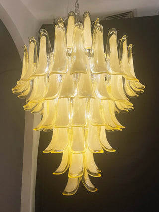 Stunning Murano Caramel Glass Petals Chandelier