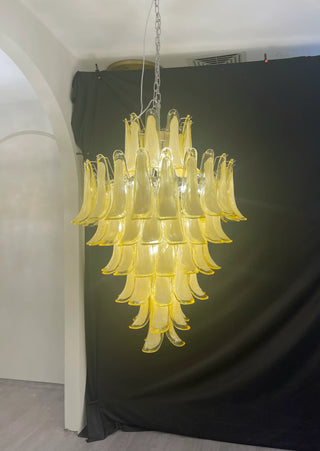 Stunning Murano Caramel Glass Petals Chandelier