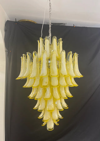 Stunning Murano Caramel Glass Petals Chandelier