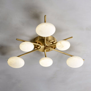 Stylish 6 Heads Marble Ceiling Light