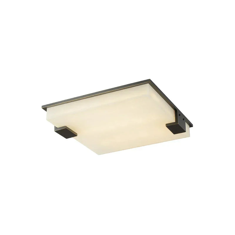 Stylish Black Square Alabaster Ceiling Light | Korewolamp
