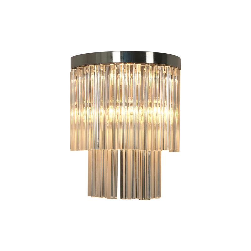 Tiered Clear Glass Rod Wall Light | Korewolamp