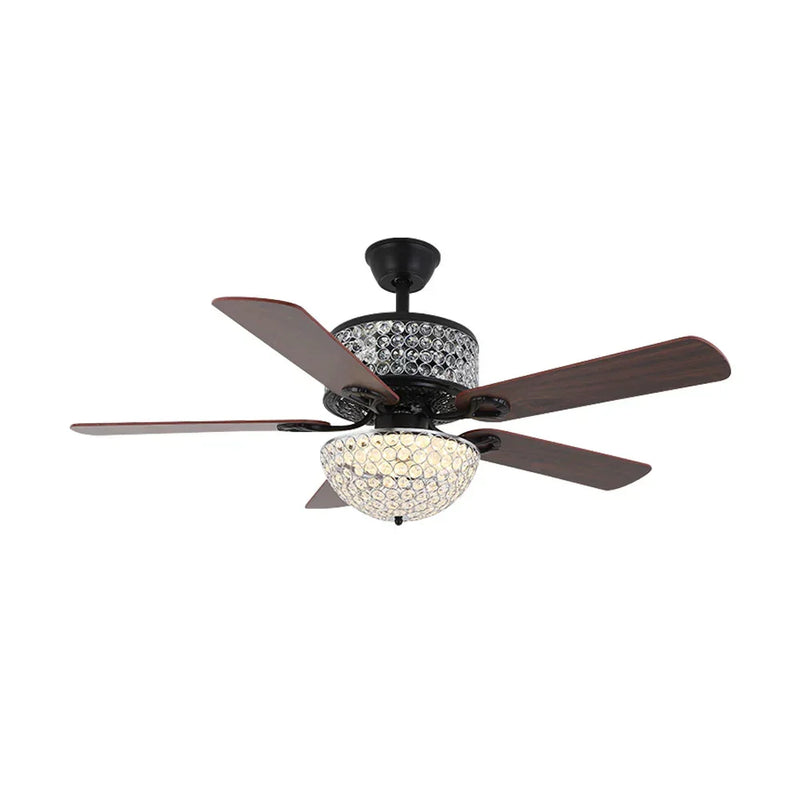 Tiffany Laure Crystal Ceiling Fan Light | Korewolamp