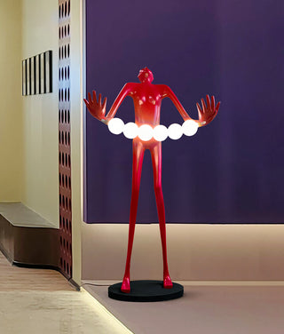 Tilt Head Human Sculpture Floor Lamp