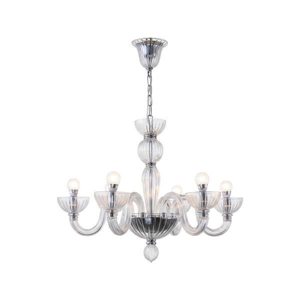 Transparent Ares Murano Glass Chandelier