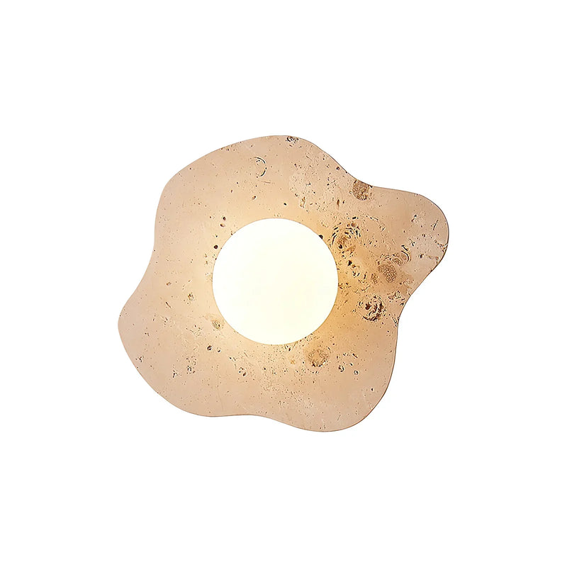 Travertine Blob Glass Wall Lamp | Korewolamp