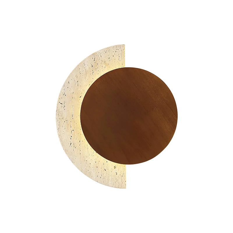 Travertine Crescent Halo Wall Sconce | Korewolamp