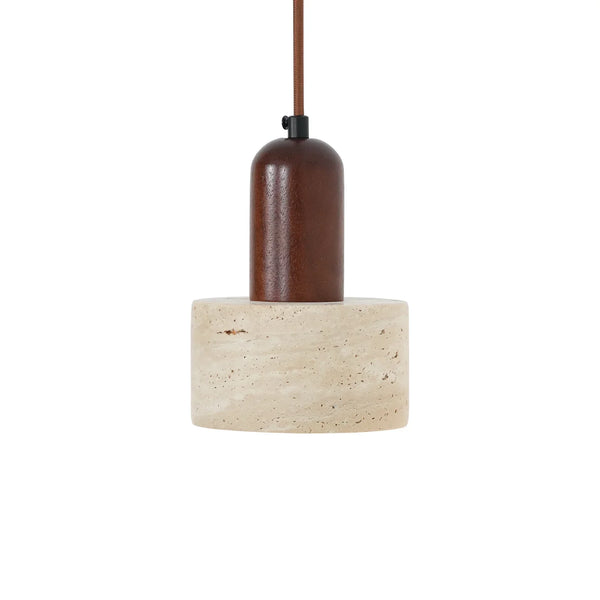 Travertine Cylinder Pendant Light