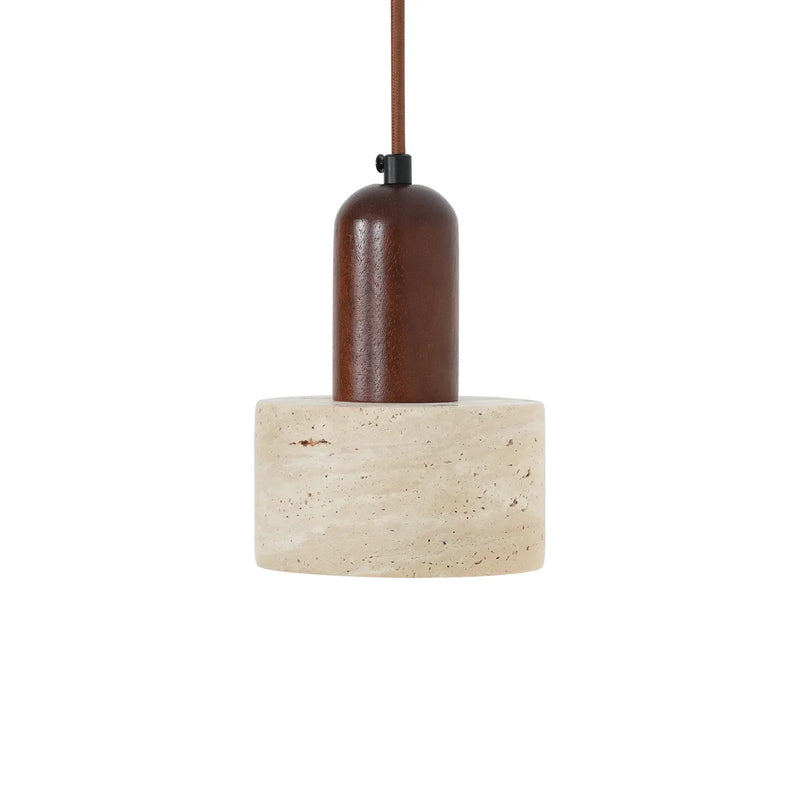 Travertine Cylinder Pendant Light | Korewolamp