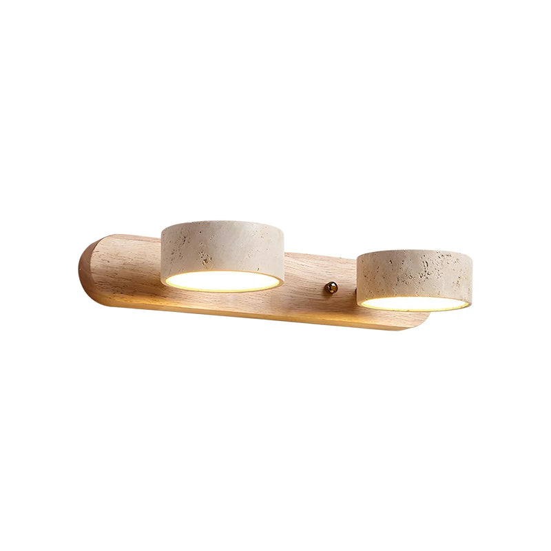 Travertine Duo Wood Wall Light | Korewolamp