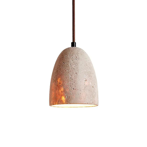 Travertine Grace Bell Pendant Lamp