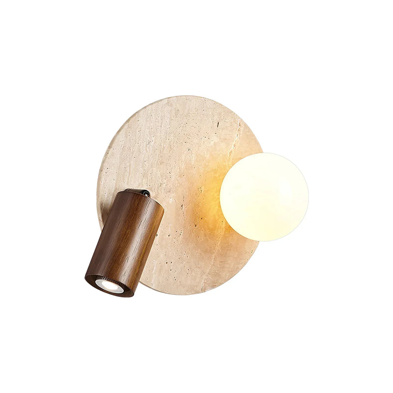 Travertine Lunara Duo Rotating Wall Light | Korewolamp