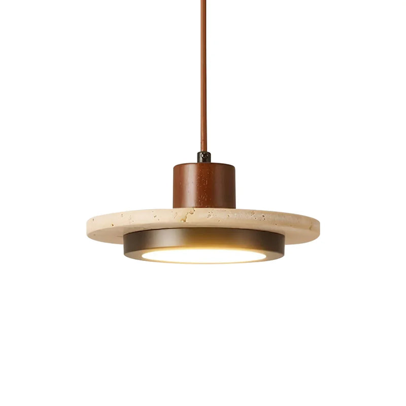 Travertine Retro Disc Pendant Lamp | Korewolamp