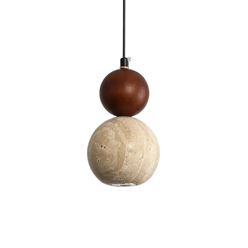 Travertine Round Single Head Pendant Lamp | Korewolamp