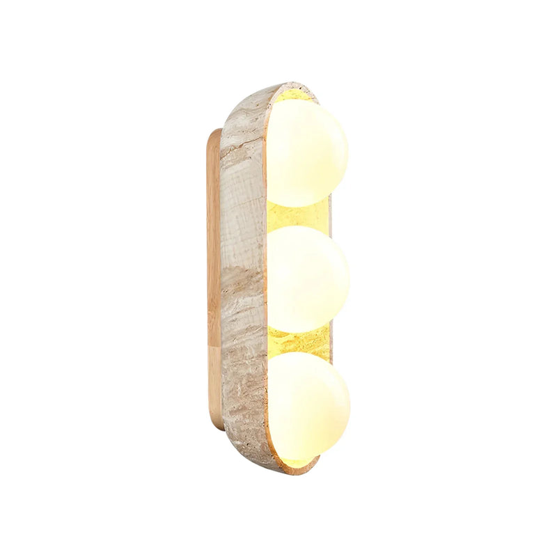 Travertine Solstice Trio Wall Sconce | Korewolamp