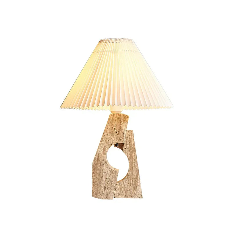 Travertine Stone Pillar Table Lamp | Korewolamp