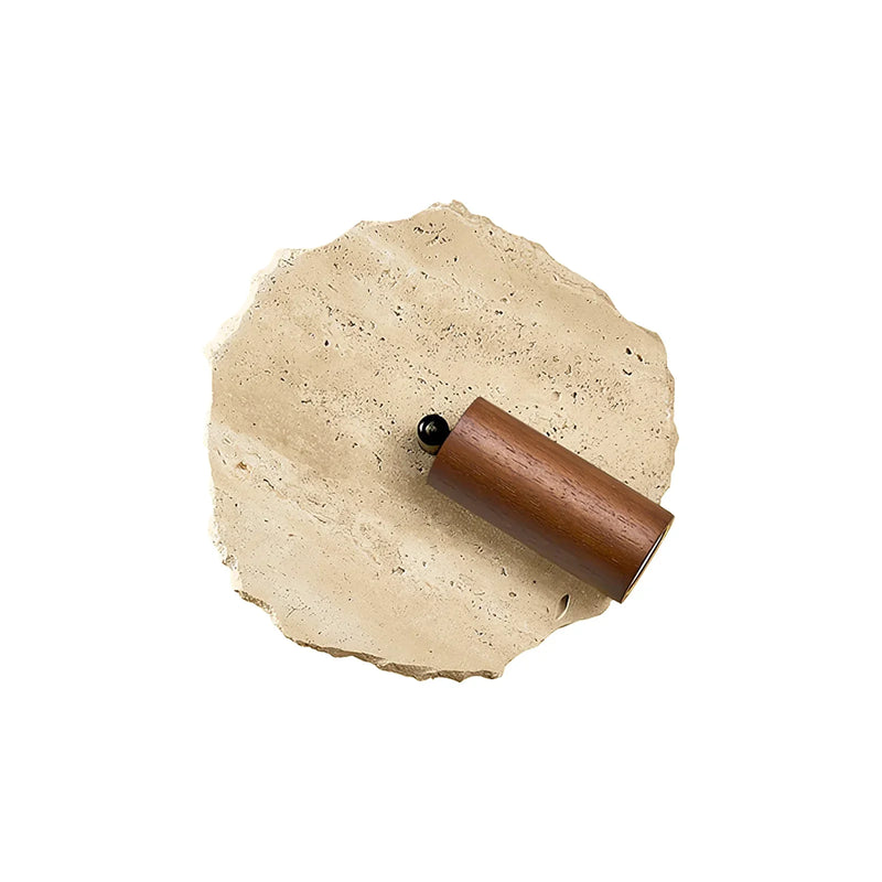 Travertine Thalos Irregular Round Wall Light | Korewolamp