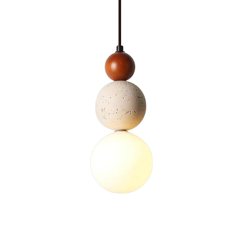 Travertine Trio Orb Pendant Lamp | Korewolamp