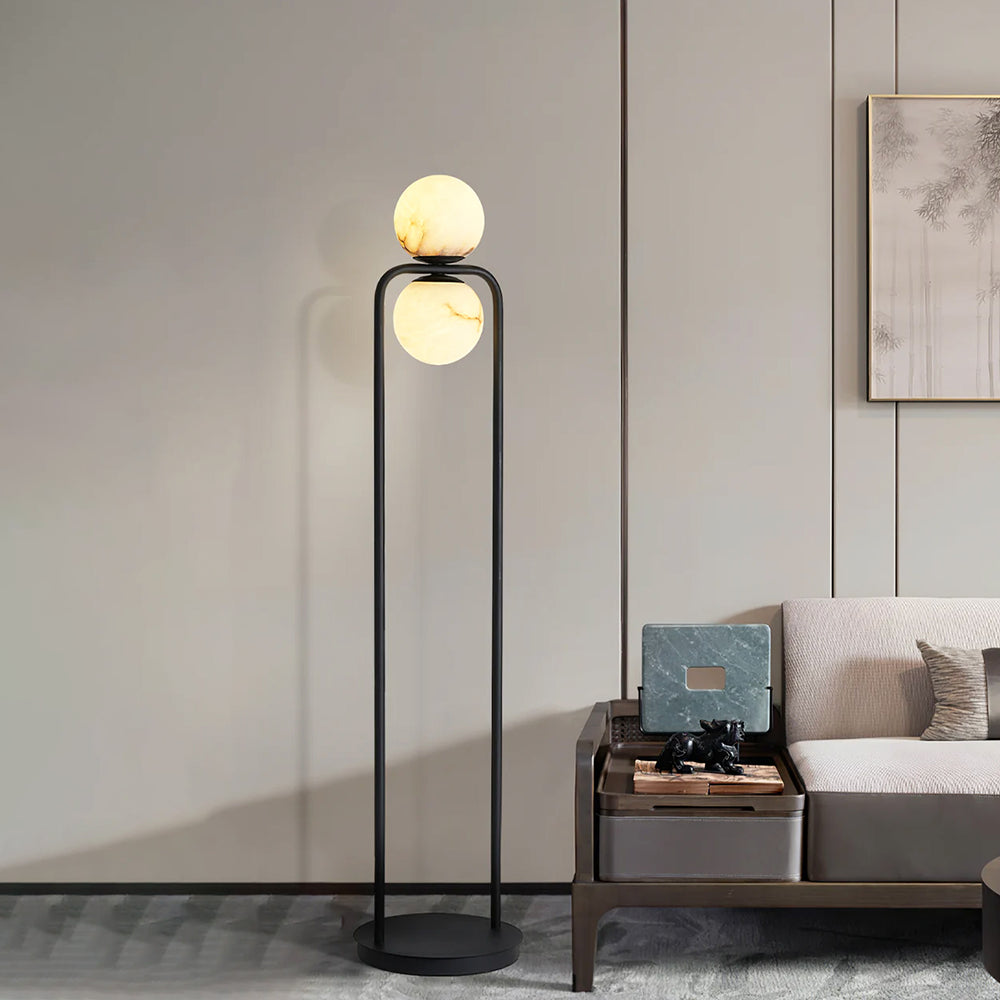 Alabaster Tribeca Black Floor Lamp