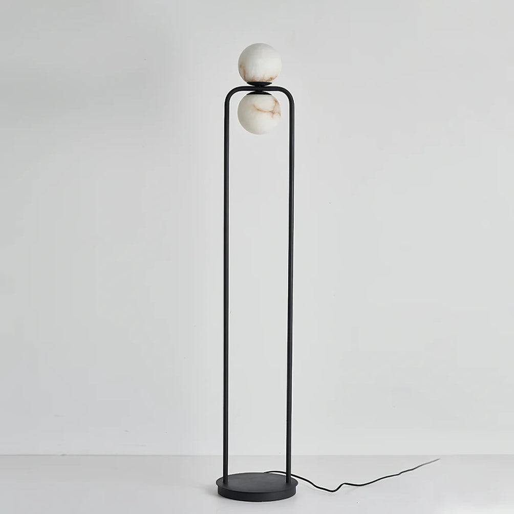 Alabaster Tribeca Black Floor Lamp